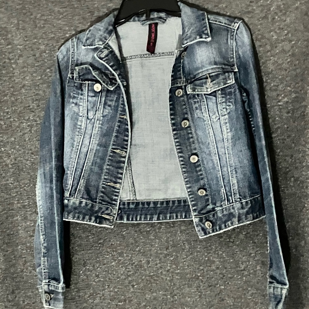 Denim cropped jacket